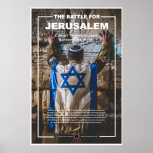 IDF Soldier at Western Wall Poster