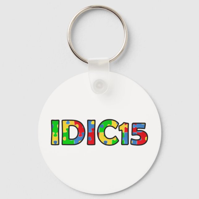 IDIC15 Keychain Multicolor Puzzle (Front)