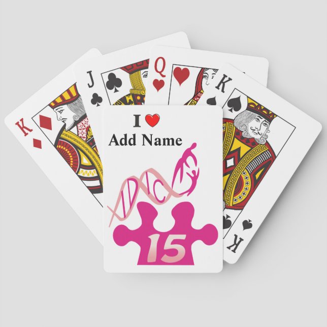 IDIC 15 Playing Cards Pink Puzzle Customize (Back)