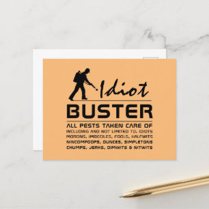 Idiot Buster Postcard