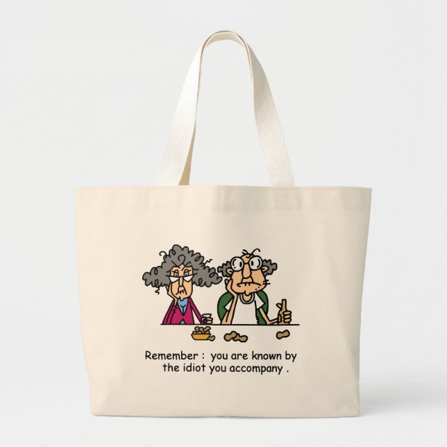 Idiot Company Large Tote Bag (Front)