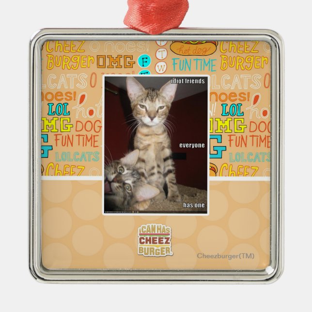 Idiot Friends Metal Ornament (Front)