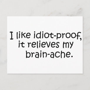Idiot-Proof,Postcard Postcard