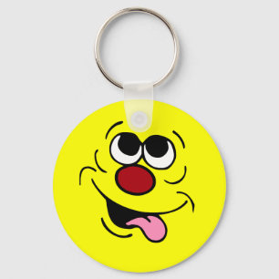 Idiotic Face Grumpey Keychain