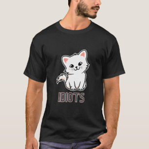 Idiots Meme  Retro Style Vintage Cats T-Shirt