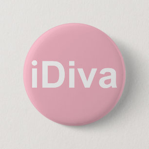 iDiva pas iPhone ou iPad amusant avec humour Badge