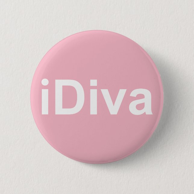 iDiva pas iPhone ou iPad amusant avec humour Badge (Devant)