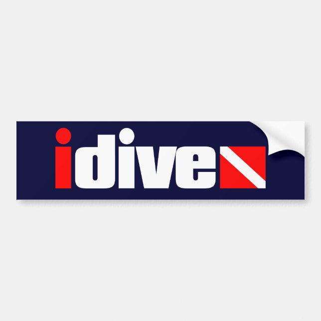 idive bumper sticker (Front)