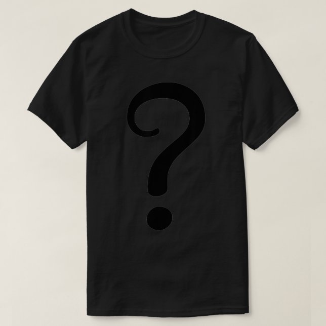 IDK cute Black Question Mark on White  T-Shirt (Design Front)