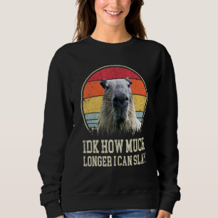 Idk How Much Longer I Can Slay Capybara Quote Sweatshirt