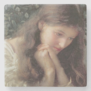 Idle Tears (Beautiful Woman in Tears) Stone Coaster