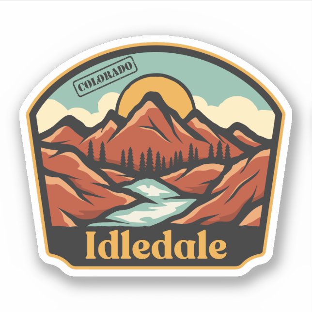 Idledale, Colorado Sticker (Front)