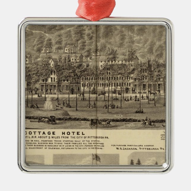 Idlewood Cottage Hotel near Pittsburgh Metal Ornament (Front)