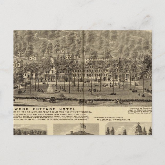 Idlewood Cottage Hotel near Pittsburgh Postcard (Front)