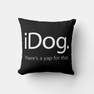 iDog-white.ai Throw Pillow