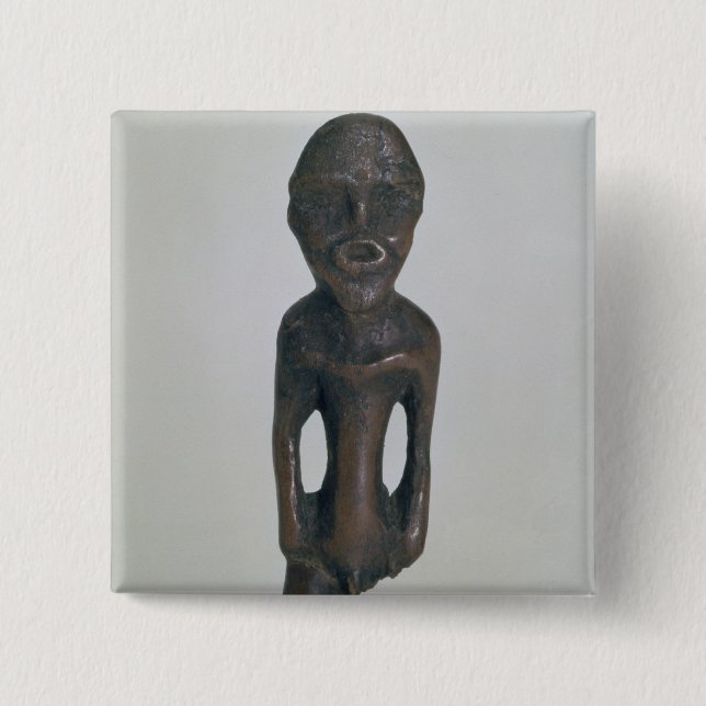 Idol, 4th millennium BC 2 Inch Square Button (Front)