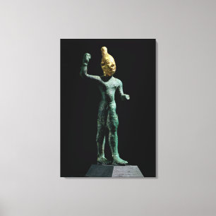 Idol of the storm god Baal, from Syria, Bronze Age Canvas Print