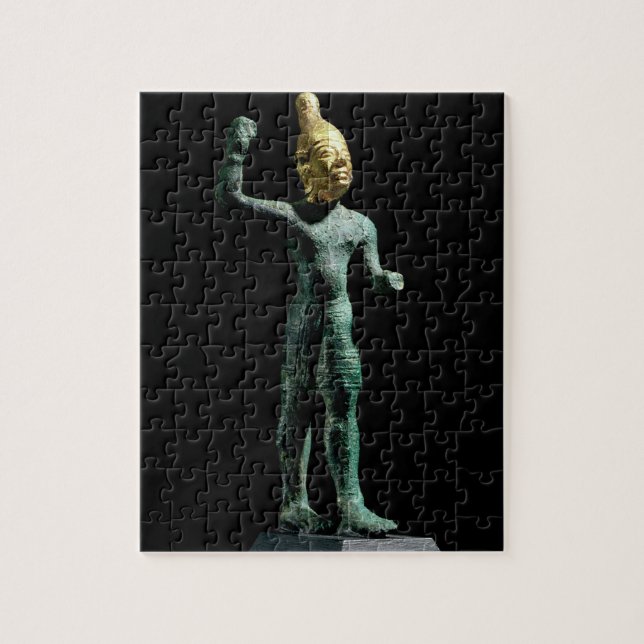 Idol of the storm god Baal, from Syria, Bronze Age Jigsaw Puzzle (Vertical)
