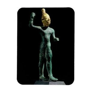 Idol of the storm god Baal, from Syria, Bronze Age Magnet