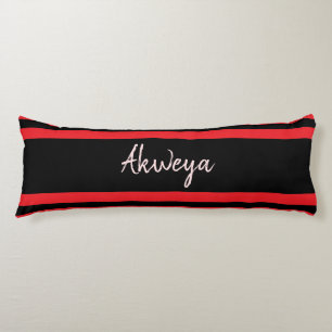 Idoma African tribe red and black stripes Body Pillow