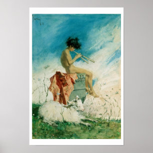 Idyll, 1868 (w/c on paper) poster