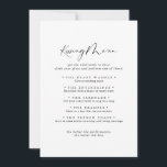 Idyllic Calligraphy Wedding Kissing Menu Game Card<br><div class="desc">This idyllic calligraphy wedding kissing menu game card is perfect for a rustic wedding reception. The simple and elegant design features classic and fancy script typography in black and white.</div>