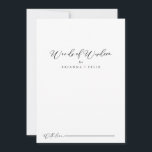 Idyllic Calligraphy Wedding Words of Wisdom  Advice Card<br><div class="desc">This idyllic calligraphy wedding words of wisdom advice card is perfect for a rustic wedding. The simple and elegant design features classic and fancy script typography in black and white. These cards are perfect for a wedding, bridal shower, baby shower, graduation party & more. Personalize the cards with the names...</div>