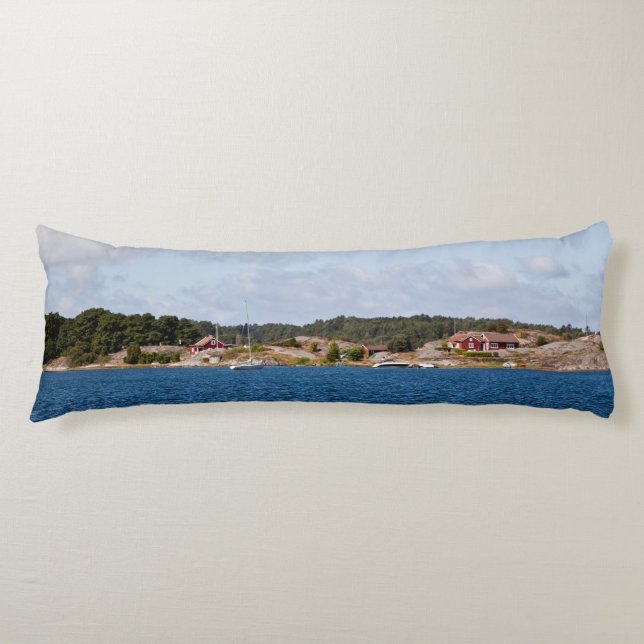 Idyllic coast landscape body pillow (Front)