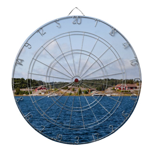 Idyllic coast landscape dartboard (Front)