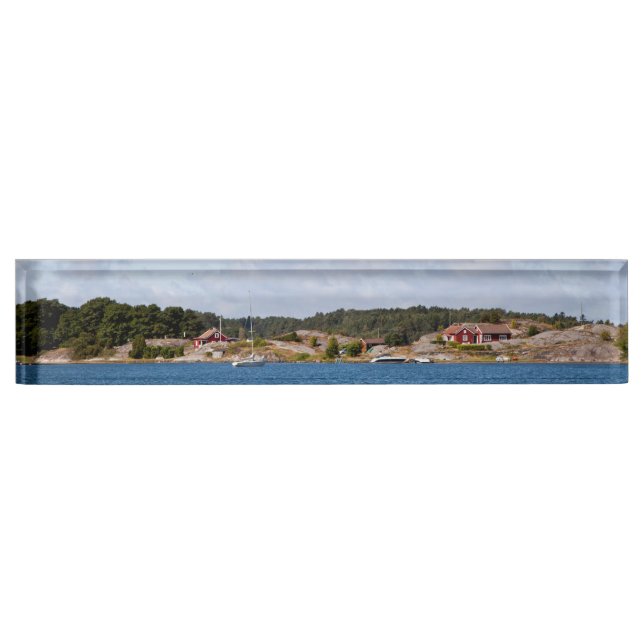 Idyllic coast landscape nameplate (Front)