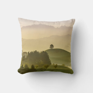 Idyllic Landscape Switzerland, Säntis Throw Pillow