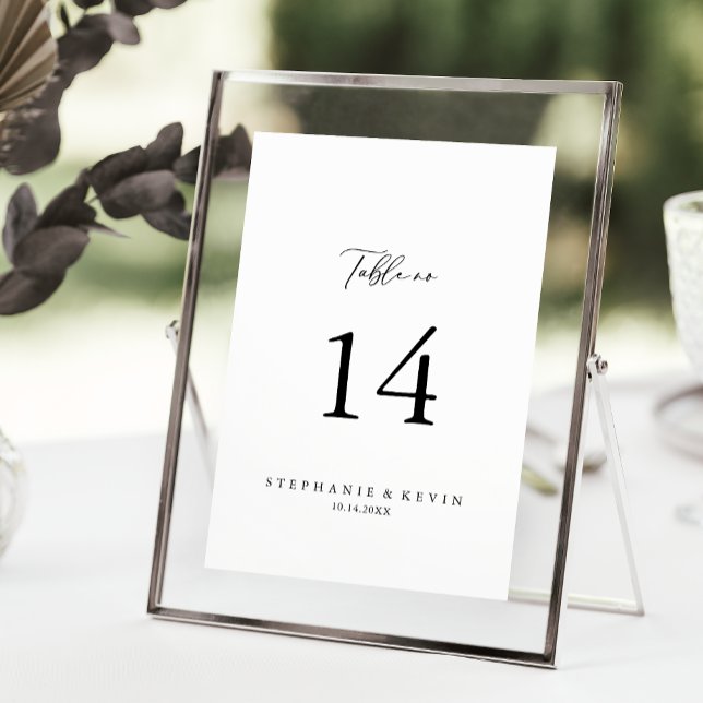 Idyllic Stylish Calligraphy Wedding  Table Number (Creator Uploaded)