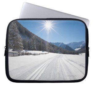 idyllic winter landscapes in the berwanger tal, laptop sleeve