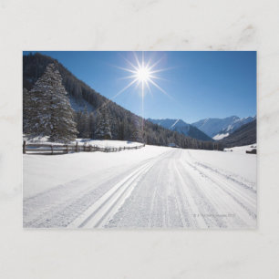 idyllic winter landscapes in the berwanger tal, postcard
