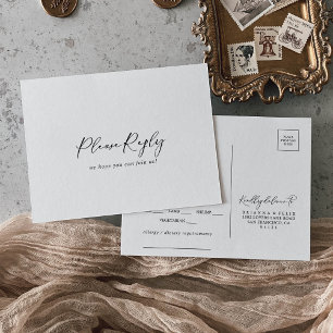 Idyllique Stylish Calligraphie Menu Choix RSVP