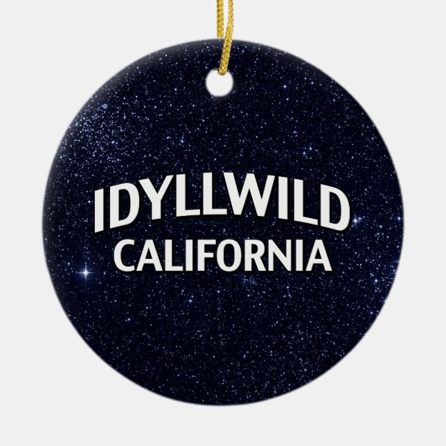 Idyllwild California Ceramic Ornament (Front)
