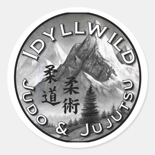 Idyllwild Judo and Jujutsu Round Sticker (Front)