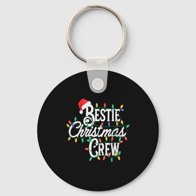 Ie Christmas Crew Funny Friend Matching Friends  Keychain (Front)
