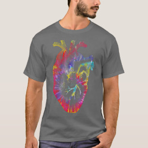 ie Dye Anatomical Heart Valentines Day Anatomy Lov T-Shirt