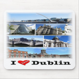 IE Ireland - Dublin - I Love - Mouse Pad