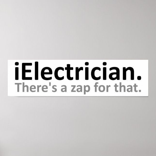 iElectrician Funny Poster (Front)