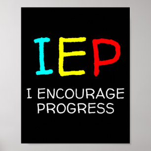 IEP I Encourage Progress Special Education School Poster