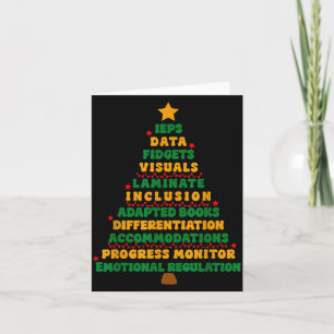 Ieps Teacher Christmas Tree Special Education Sped Card