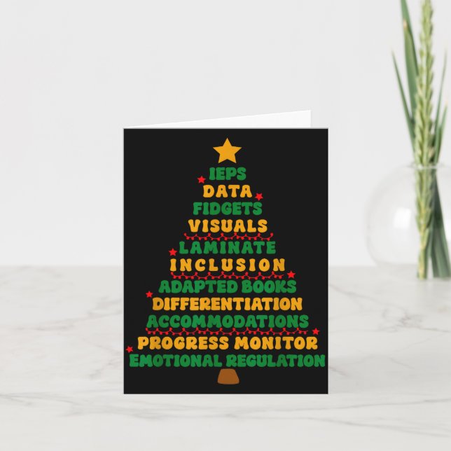 Ieps Teacher Christmas Tree Special Education Sped Card (Front)
