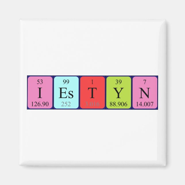 Iestyn periodic table name magnet (Front)
