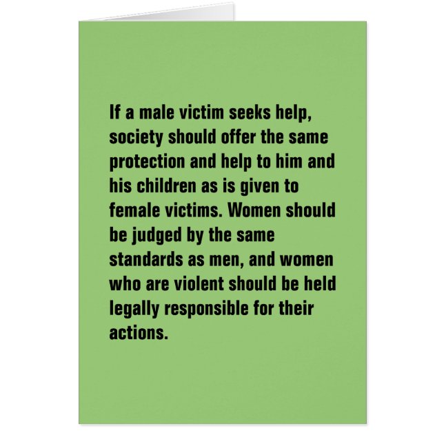 If A Male Victim Seeks Help, Society Should … (Front)