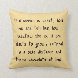 If A Woman Is Upset Throw Pillow