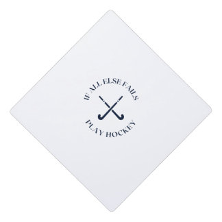 If all else fails play hockey graduation cap topper