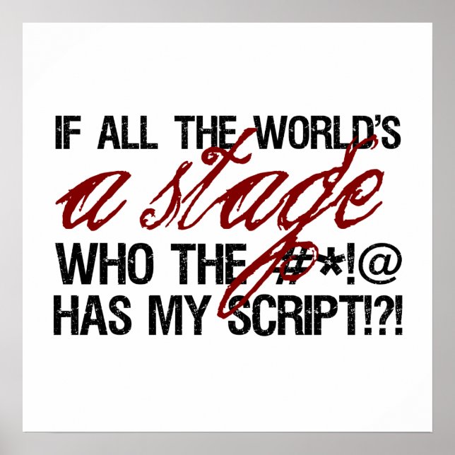 If all the world's a stage ... poster (Front)