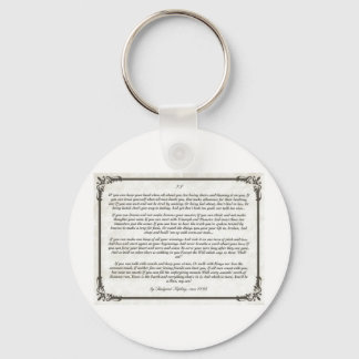IF an Inspiring Poem for Young Men Keychain